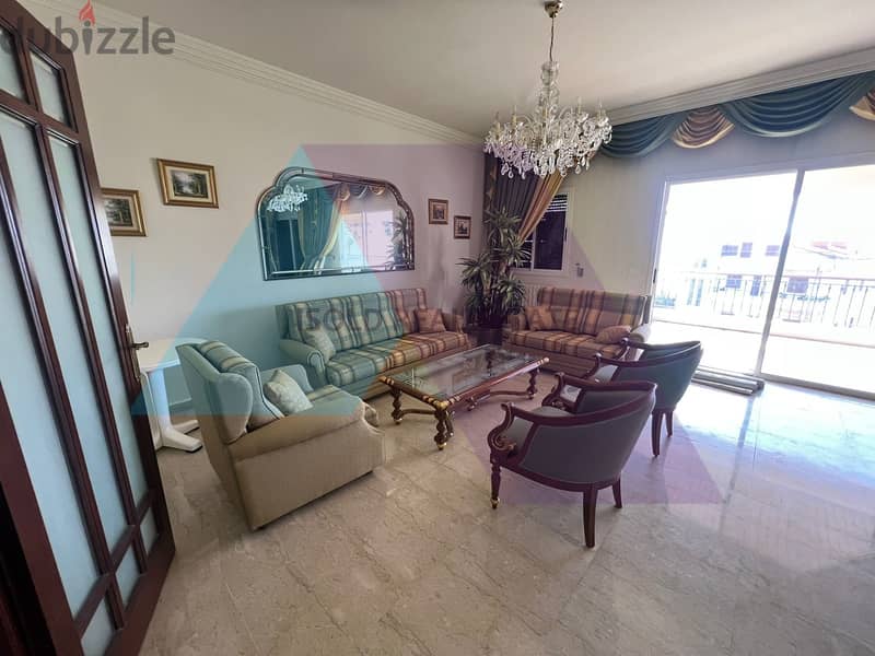 Furnished 200 m2 apartment+pool+open mountain view for sale in Klayaat 1