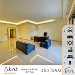Zikrit | Brand New 3 Bedrooms Apart + BackYard Terrace | Huge Balcony