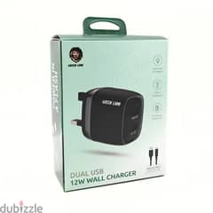 Green Lion Dual USB 12W Charger with 1m Cable