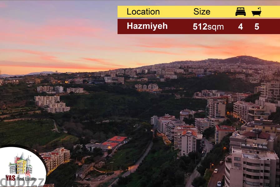 Hazmiyeh / Mar Takla 512m2 | Super Luxurious | Prime Location | View | 0