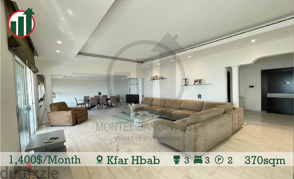 Fully Furnished Apartment with Panoramic Sea View in Kfar Hbab! 3