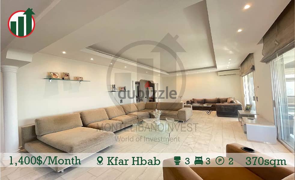 Fully Furnished Apartment with Panoramic Sea View in Kfar Hbab! 4