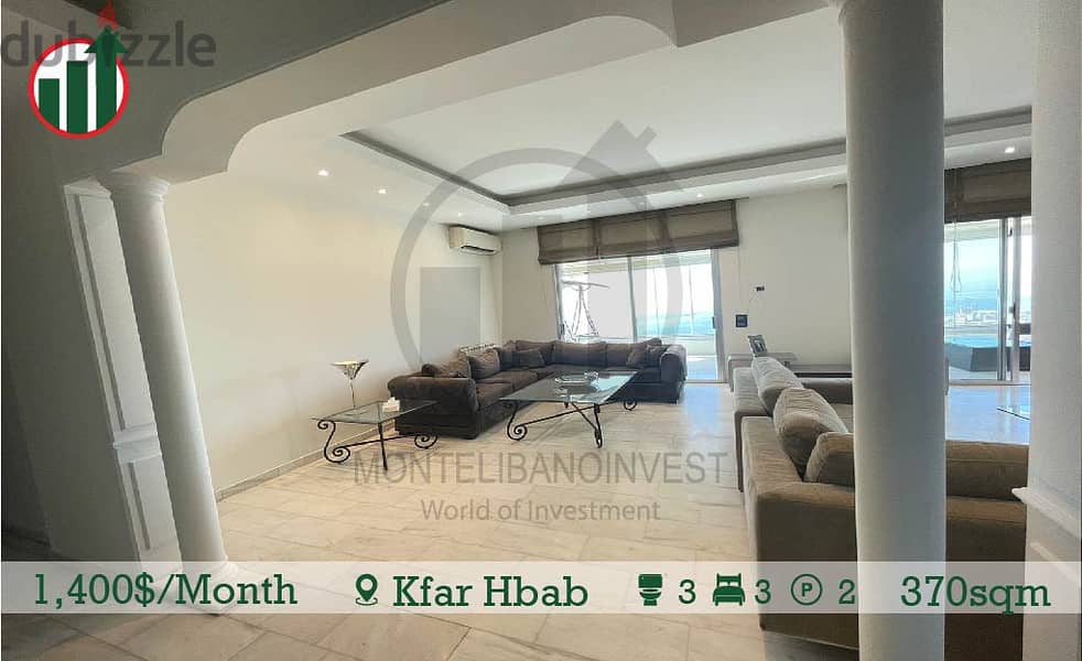 Fully Furnished Apartment with Panoramic Sea View in Kfar Hbab! 6