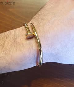 Gold-plated "juste un clou" replica bracelet