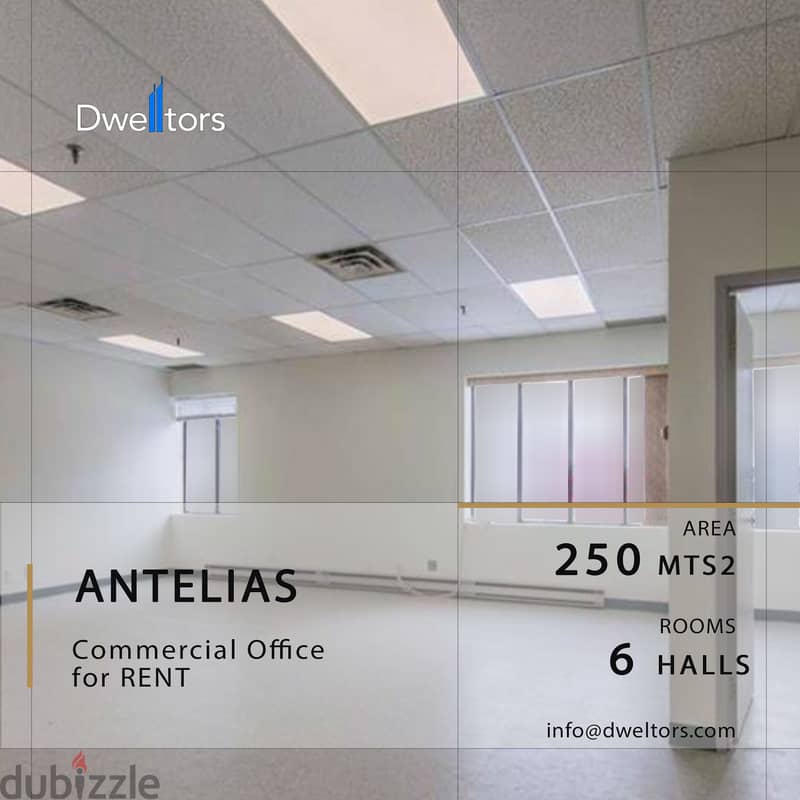 Office for rent in ANTELIAS - 250 MT2 - 6 Halls 0