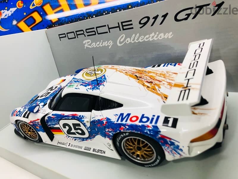 1/18 diecast Opening Porsche 911 GT1 Le Mans 1996 Wolleck Boxed 2
