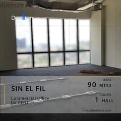 Office for rent in SIN EL FIL - 90 MT2 - 1 Hall 0