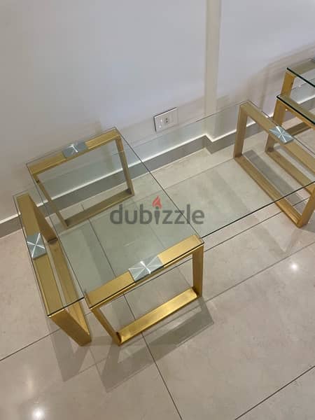 ID design 2 sets of small table over bigger table (total 4 tables) 3
