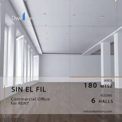 Office for rent in SIN EL FIL - 180 MT2 - 6 Halls
