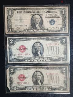 collection of old coins and paper notes for sale at a discounted price