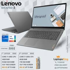 Ideapad 3 Lenovo Core i7 12th Gen Iris Xe Vga Intel Laptop 15.6"