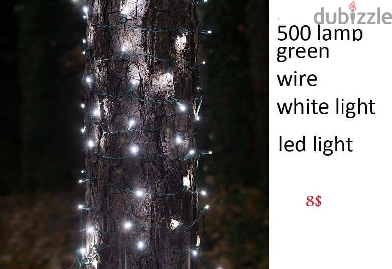 500L green wire LED light سيري 500 ابيض 0