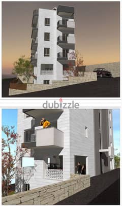 5 story building in Aley with uninterrupted breathtaking seaview