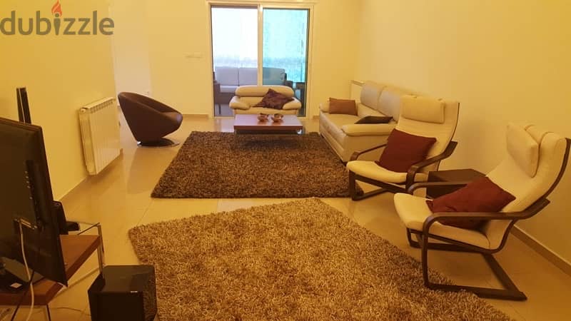 Fully furnished apartment W/ a garden for rent or sale in Kfarhbeb. 2