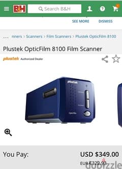Plustek OpticFilm 8100-35mm 7200dpi scanner 0