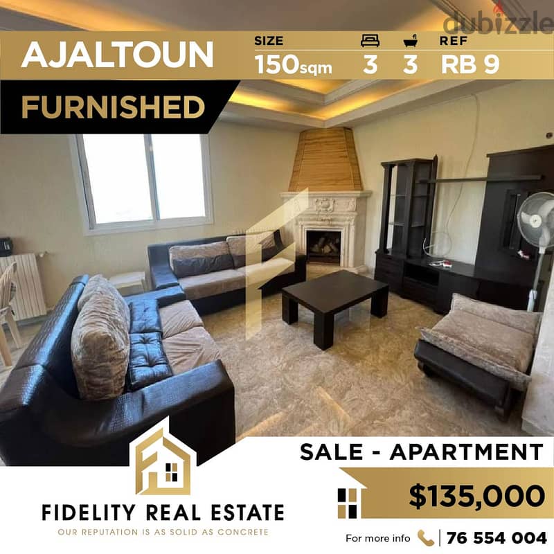 Apartment for sale in Ajaltoun - Furnished RB9 0