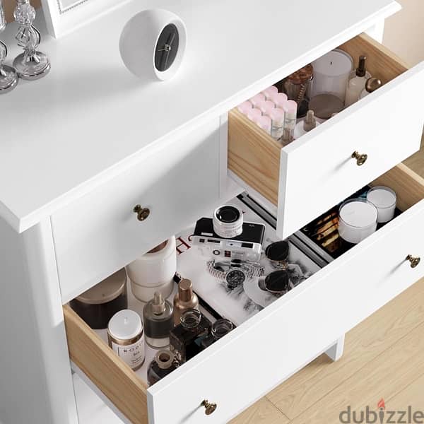 5 Drawer Dresser with Deep Space, Wood Dresser Storage 1