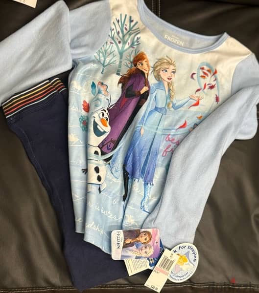 frozen top with pant; size medium for kids girl 4
