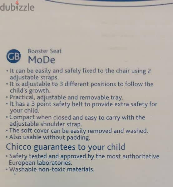 Chicco MoDe Booster Seat (Grey) - Like new 12