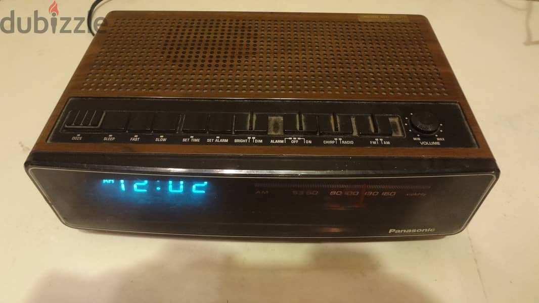 Panasonic vintage radio alarm clock RC-100 working VG 1