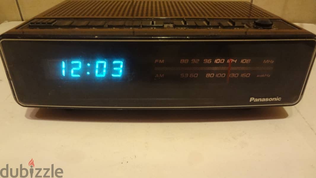Panasonic vintage radio alarm clock RC-100 working VG 2