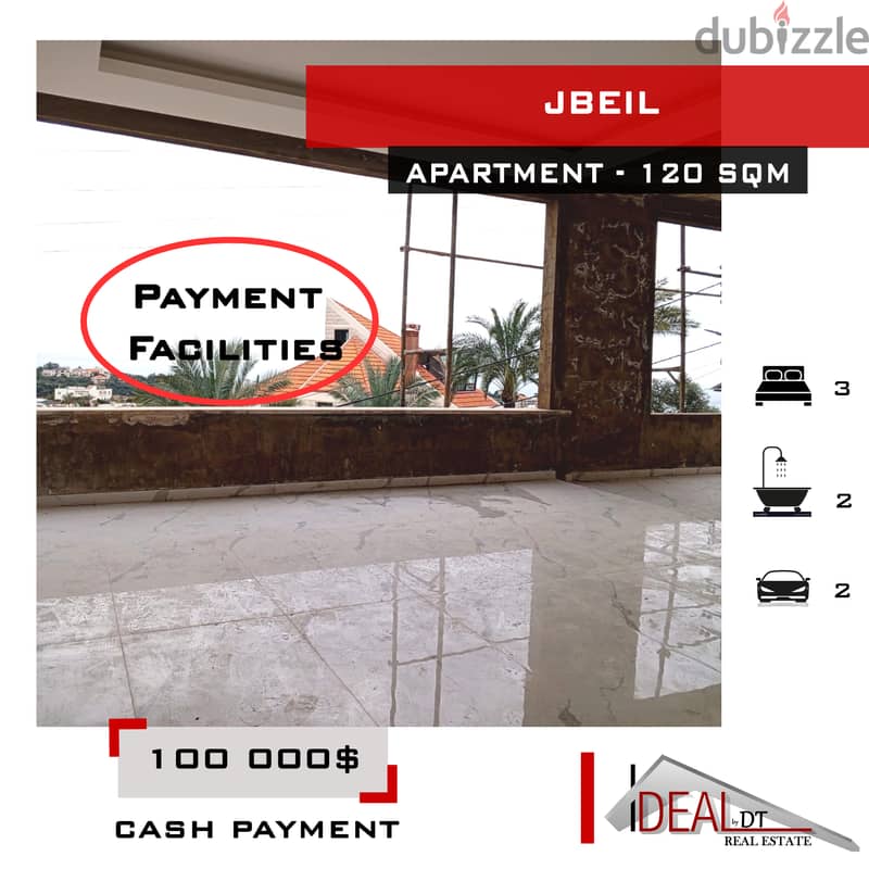 Payment facilities! Apartment for sale in Jbeil 120 SQM ref#jh17295 0