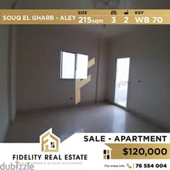 Apartment for sale in Souq el gharb aley WB70
