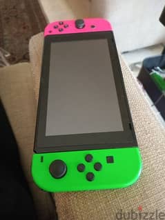 nintendo switch red pink with games