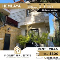 Villa for rent in Hemlaya ES1 0