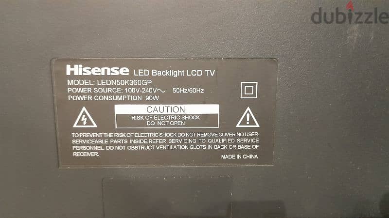 Television Hisence used madroub fi el VGA 50 inch 2