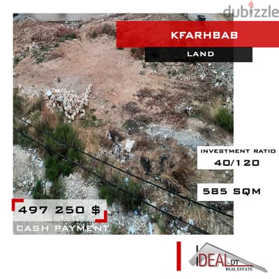 Land for sale in Kesserwan Kfarhbab 585 sqm REF#FD8114