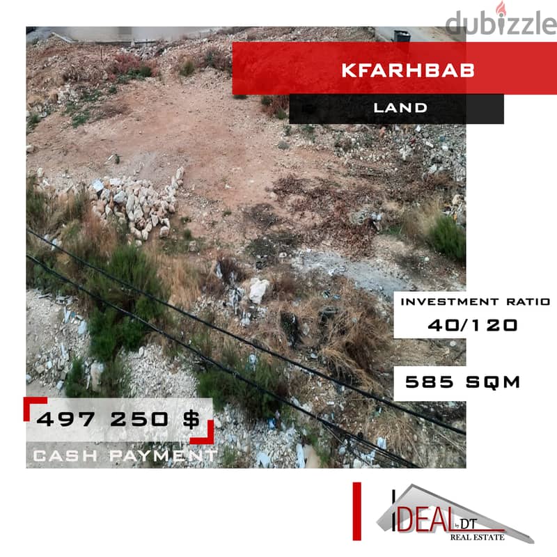 Land for sale in Kesserwan Kfarhbab 585 sqm REF#FD8114 0