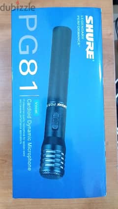 shure PG81 cendencer wired mic,new in box
