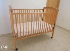 Baby wood bed for sale