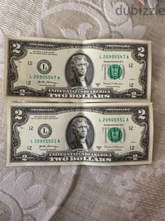 2$ bills