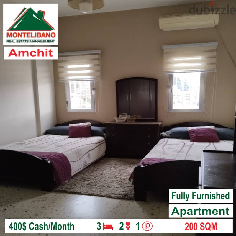 400$!!!! Apartment For RENT In AAMCHIT!!!!! 4