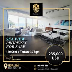 SEA VIEW APARTMENT IN BSALIM PRIME (190SQ) WITH TERRACE , (BS-144) 0