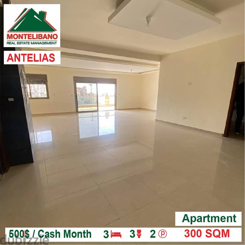 500$!! Apartment for rent located in  Antelias 2