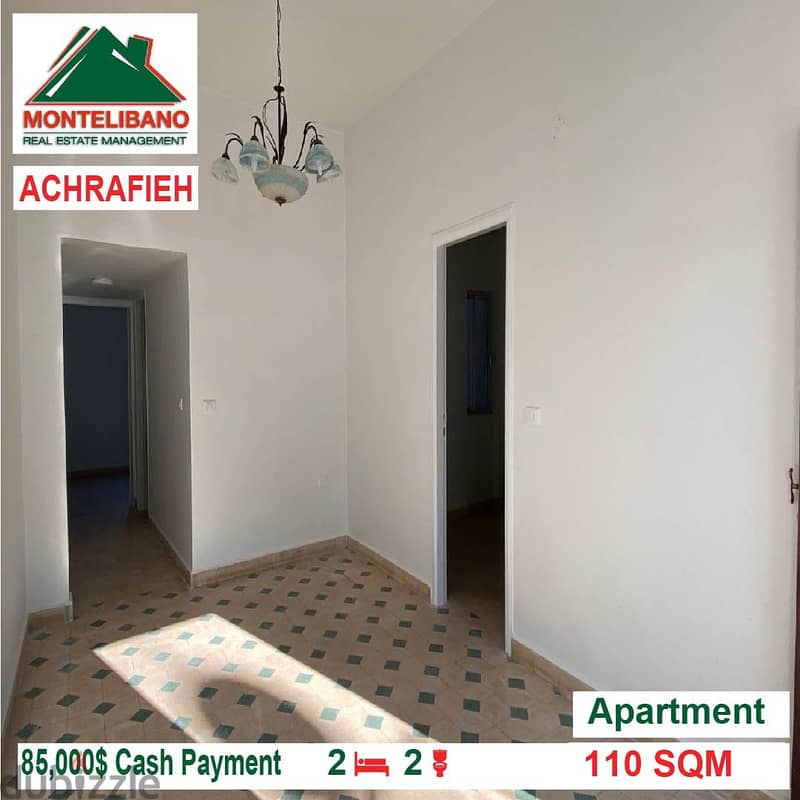85000$!! Apartment for sale located in Achrafieh 1