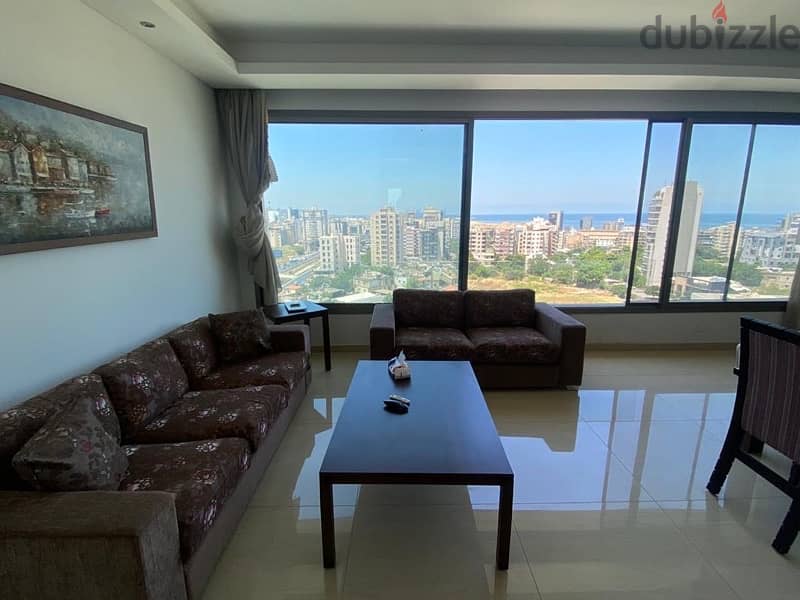 A fully furnished apartment for rent in Zalka W/ open views. 0