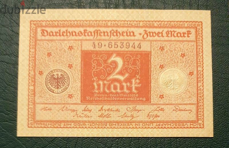 1920 Germany  2 Mark 0