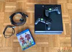 ps4 500gb 2 controllers and fifa 15
