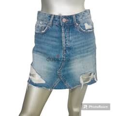 Zara Basic Denim Skirt