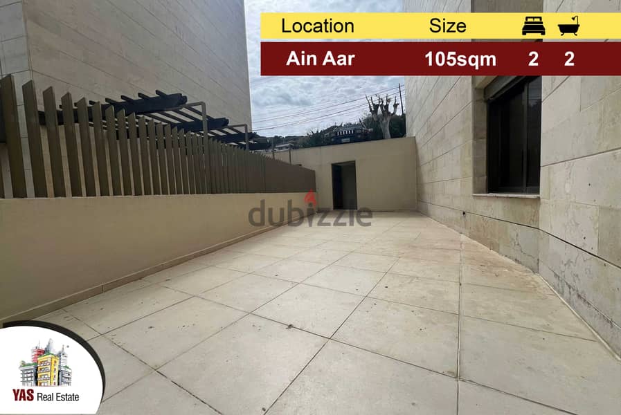 Ain Aar 105m2 | 40m2 terrace | Brand New | Partial View | NE | 0