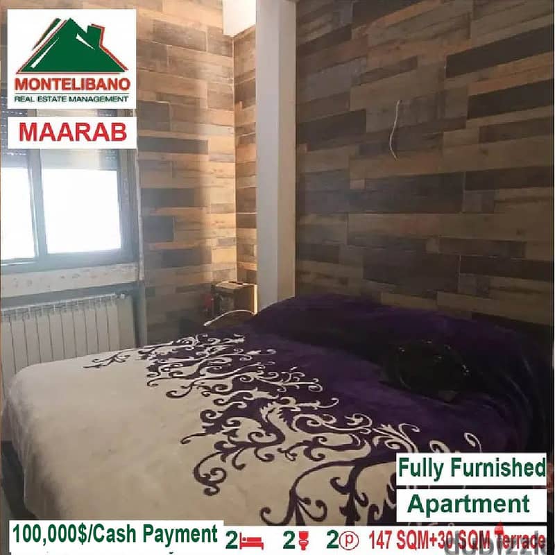 100,000$ Cash Payment!! Apartment for sale in Maarab!! 4