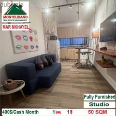 400$/Cash Month!! Studio for rent in Mar Mkhayel!!