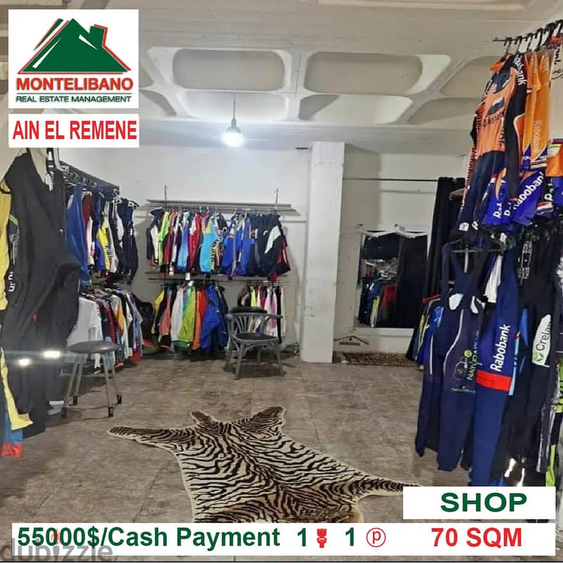 55000$!! Shop for sale located in Ain El Remene 1