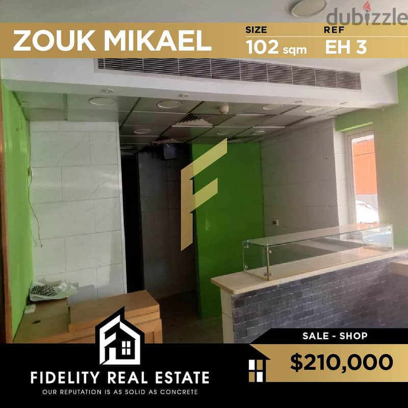 Shop for sale in Zouk Mikael EH3 0