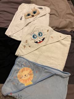 3 baby towels