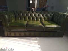 chesterfield sofa tree seaters genuine leather buffalo 0
